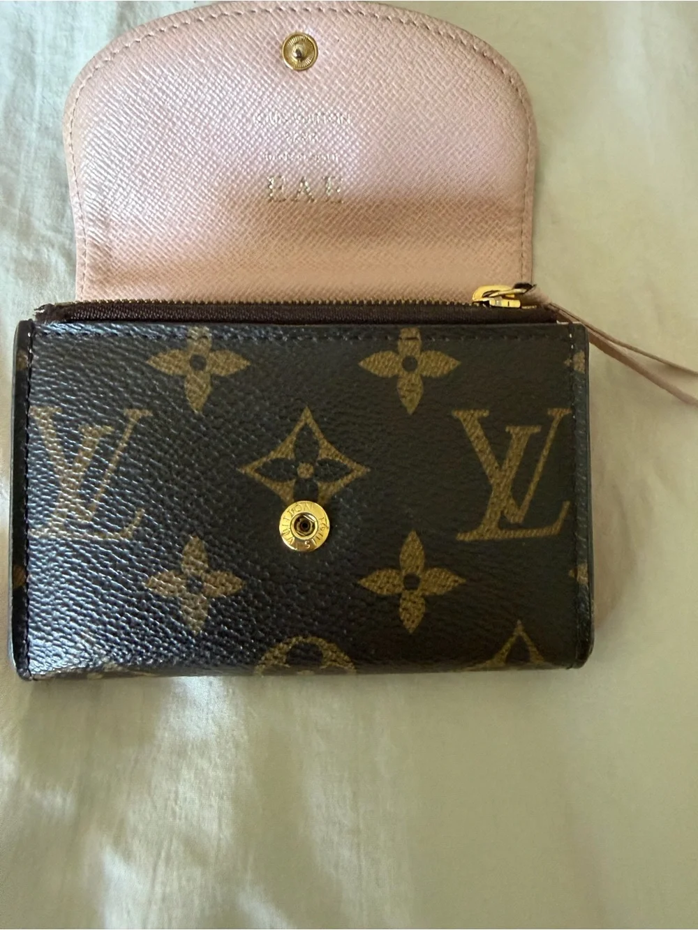 Louis Vuitton Victorine Wallet Monogram Canvas Rose Ballerine
